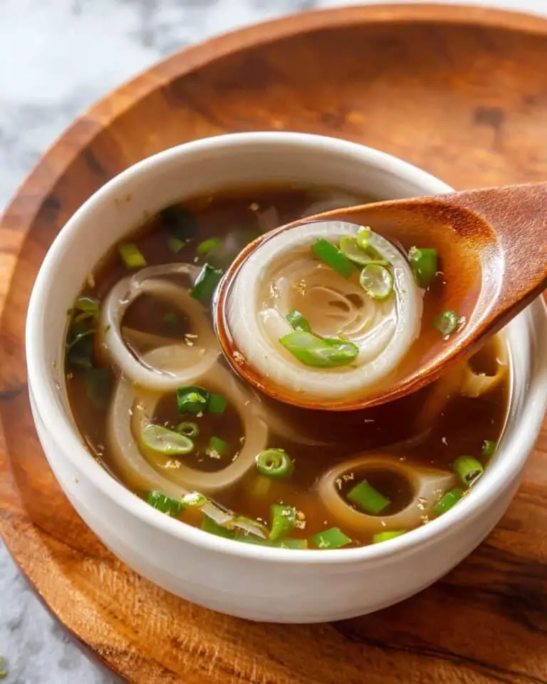Japanese Onion Soup with Mushrooms and Seasonal Vegetables Recipe