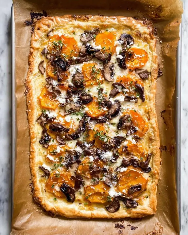 Butternut Squash and Mushroom Puff Pastry Tart Recipe