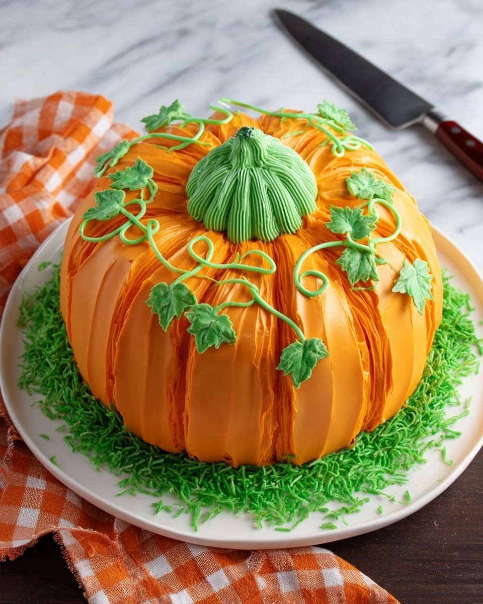 Thanksgiving Pumpkin Spice Cake with Festive Frosting and Coconut Accents Recipe - Recipe Image