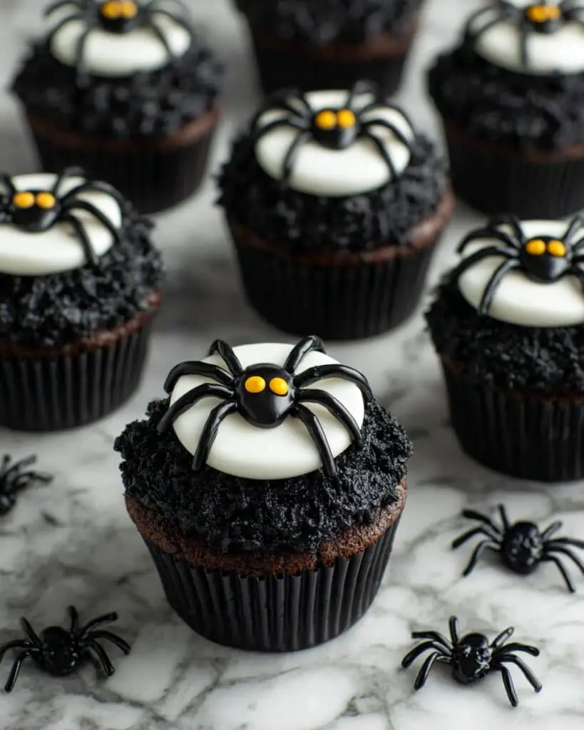 Creepy Halloween Spider Cupcakes Recipe