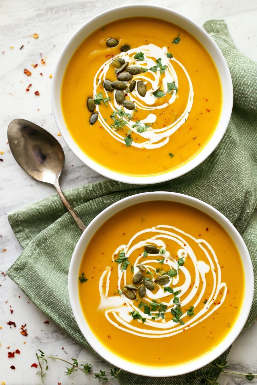 Curried Butternut Squash Soup Recipe - Serving