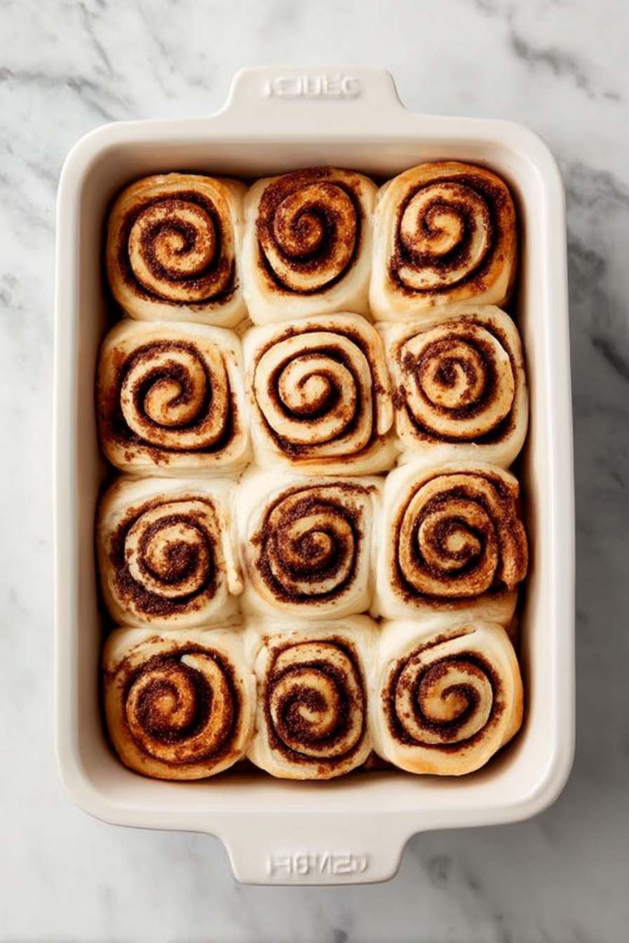 Homemade Cinnamon Rolls with Glaze Recipe - Serving