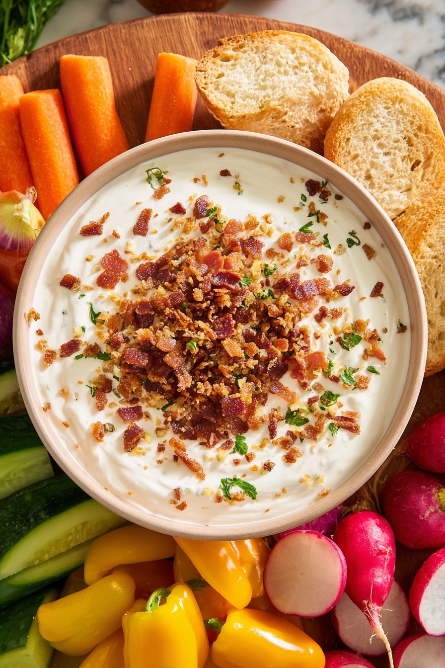 Whipped Goat Cheese with Crispy Pancetta, Toasted Panko, and Parsley Recipe - Serving