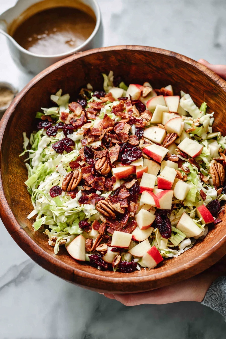 Brussels Sprout Salad with Cranberries, Pecans, Apples, Bacon, and Maple Balsamic Vinaigrette Recipe - Recipe Step