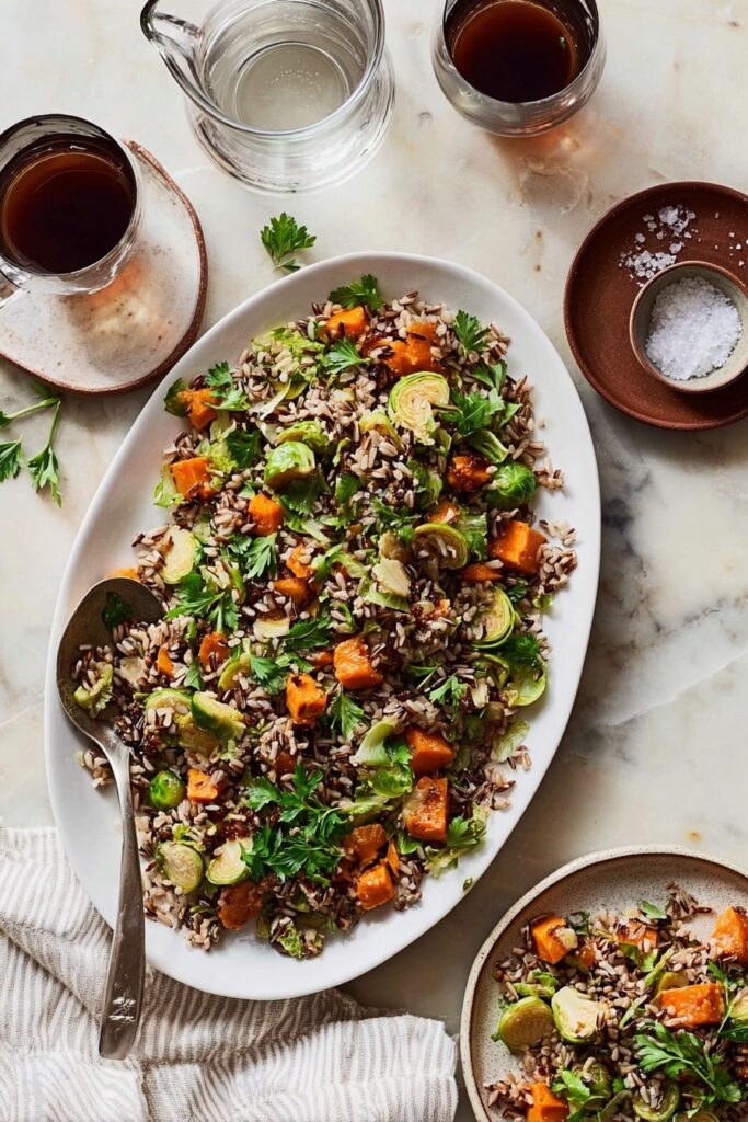 Wild Rice Pilaf with Roasted Sweet Potatoes Recipe
