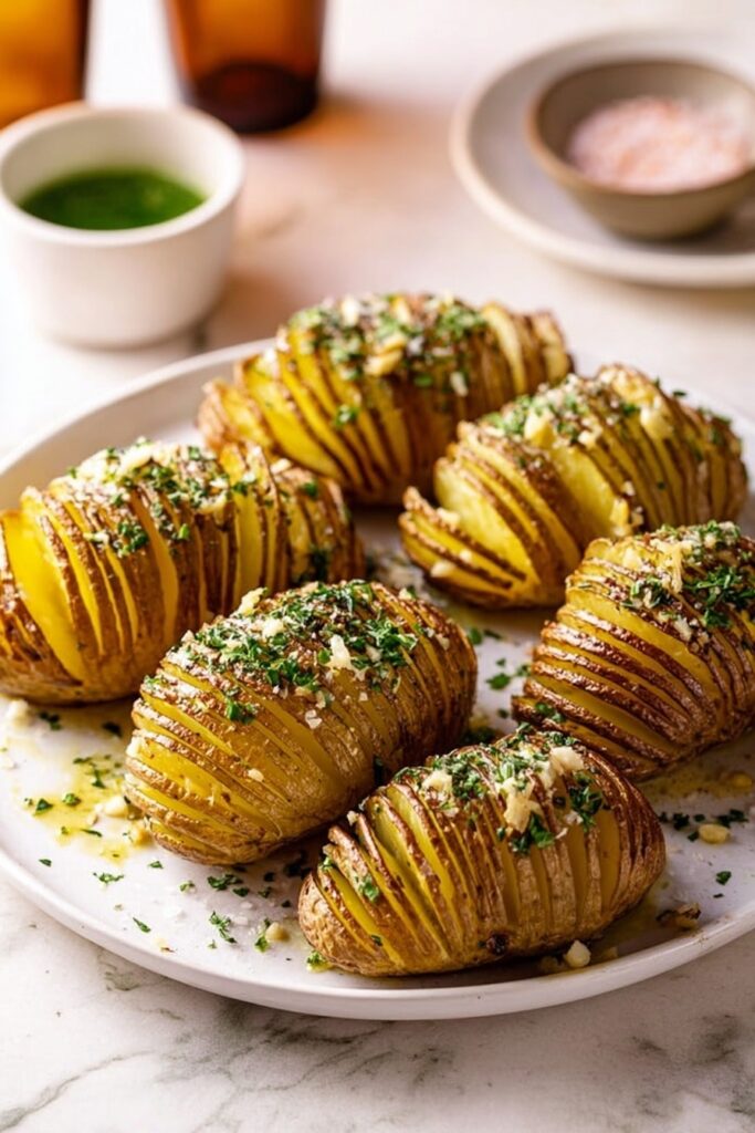 Cheesy Hasselback Potatoes Recipe