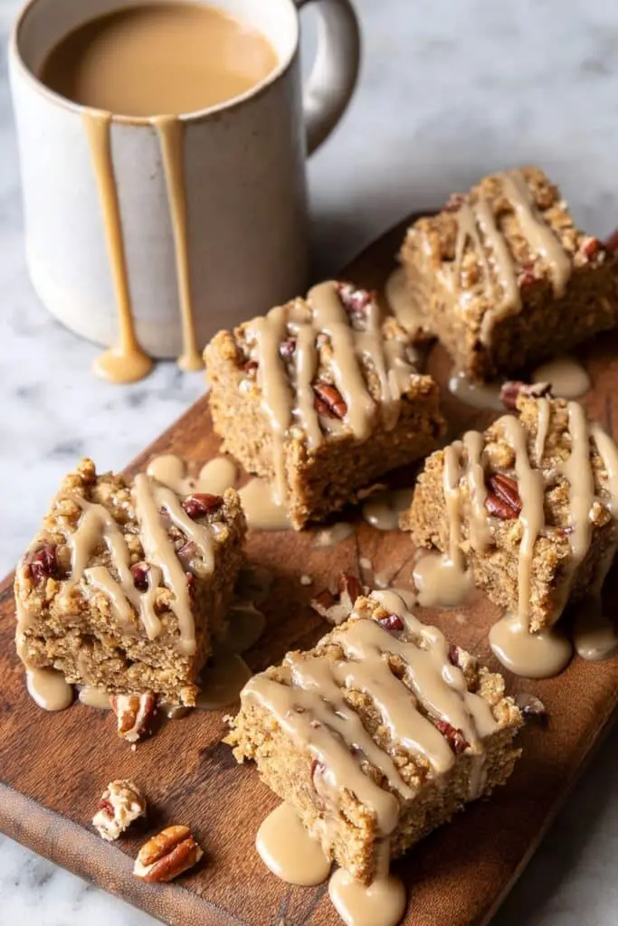 Maple Pecan Blondies with Caramel Glaze Recipe