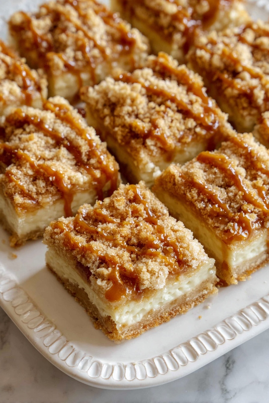 Caramel Apple Cheesecake Bars Recipe - Serving