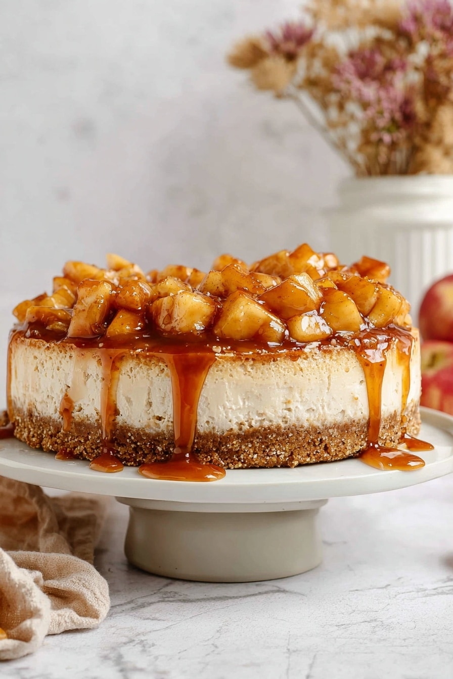 Caramel Apple Cheesecake Recipe - Serving