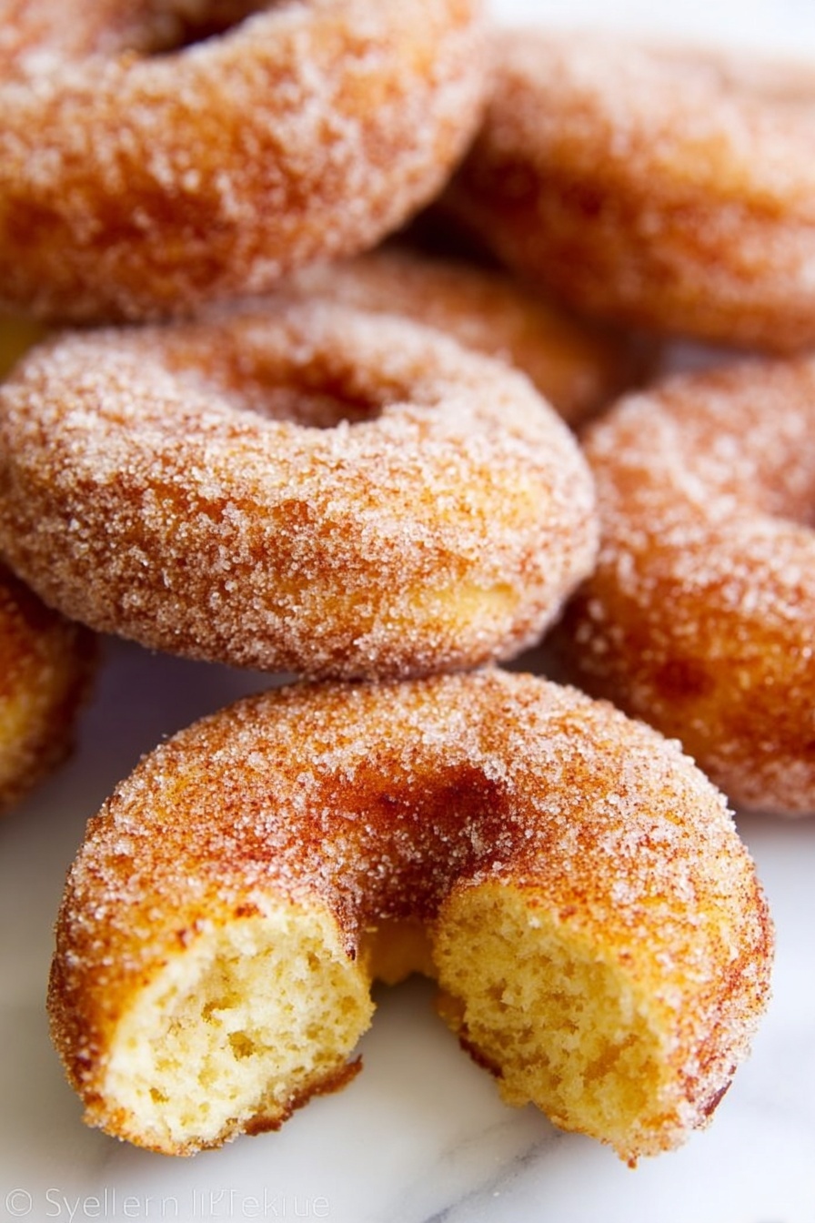 Baked Cinnamon Sugar Donuts Recipe - Serving