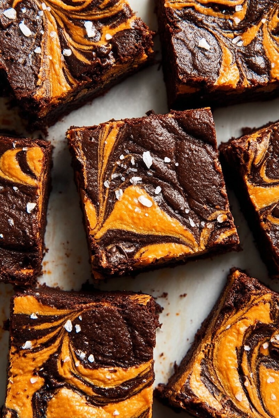 Pumpkin Cream Cheese Swirl Brownies Recipe - Serving