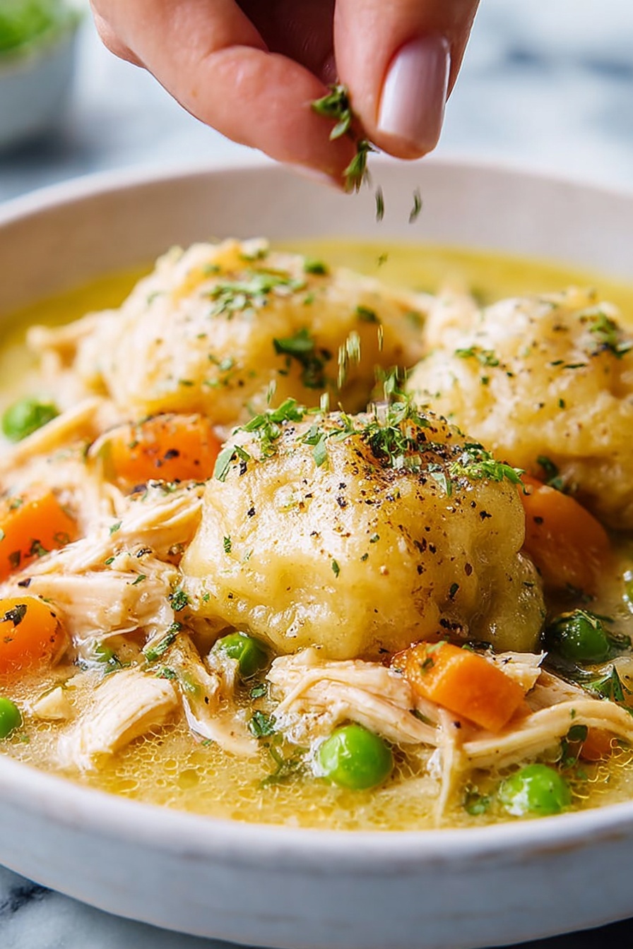 Chicken and Dumplings Variations in the Slow Cooker Recipe - Serving
