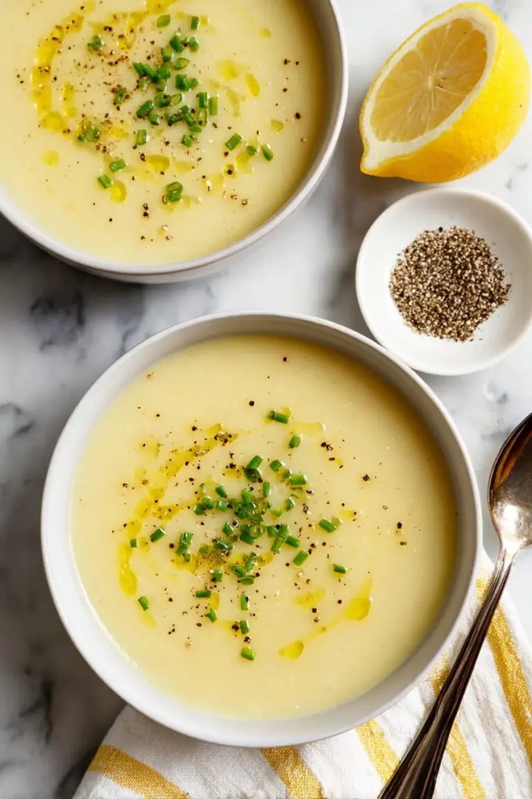 Creamy Potato Leek Soup with Lemon and Chives Recipe
