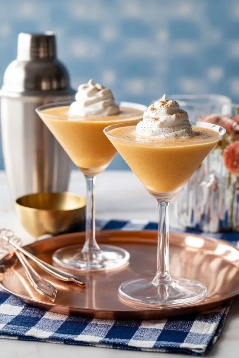 Pumpkin Pie Martini with Frozen Whipped Cream Recipe
