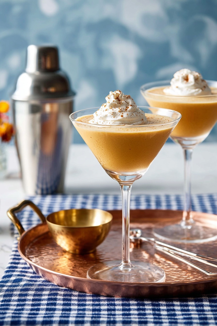Pumpkin Pie Martini with Frozen Whipped Cream Recipe - Recipe Step