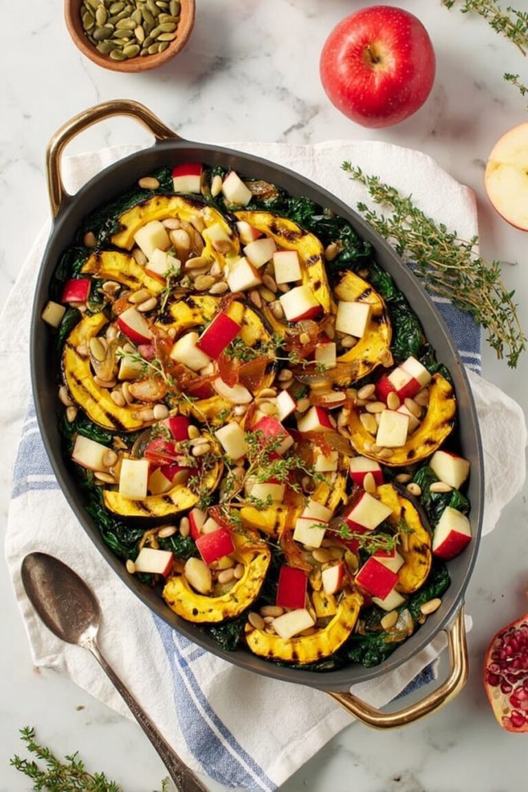 Roasted Delicata Squash with Apples Recipe