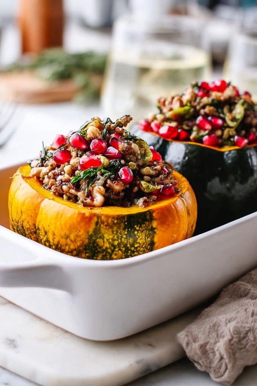 Stuffed Acorn Squash with Tempeh Recipe - Serving