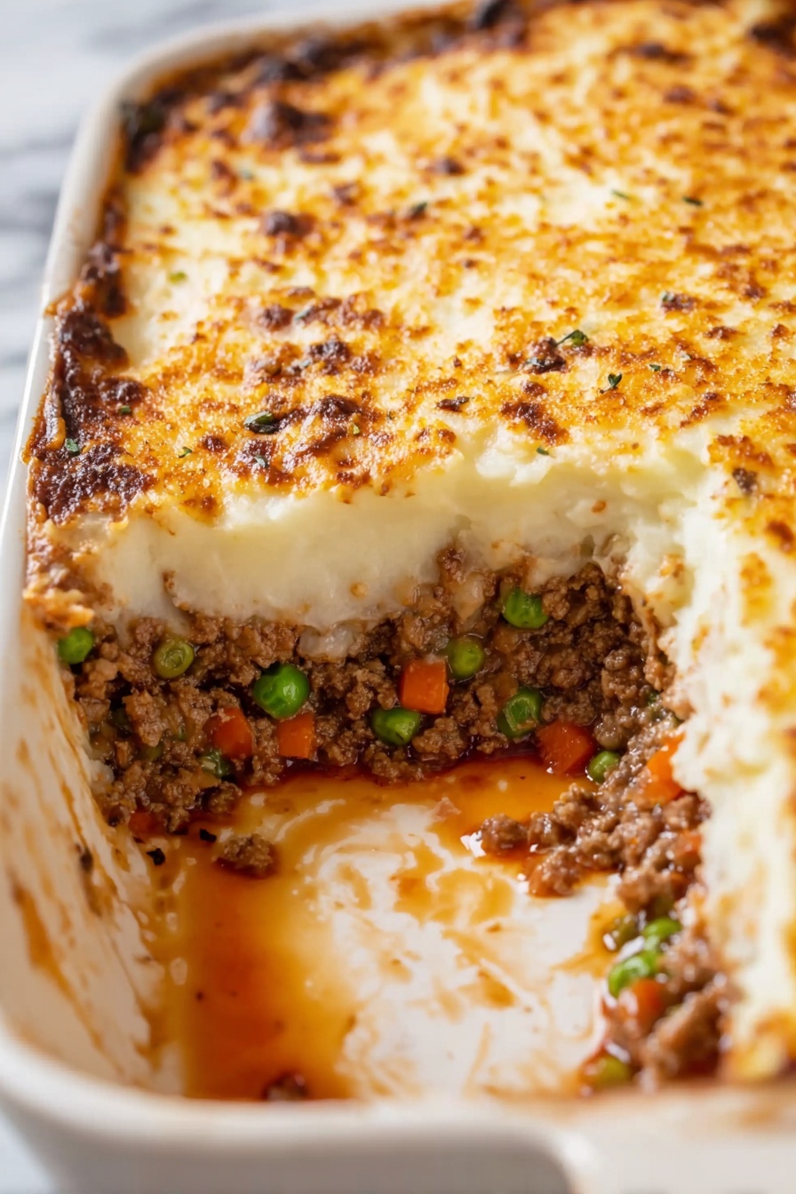 Classic Shepherd's Pie with Beef or Lamb Recipe - Serving