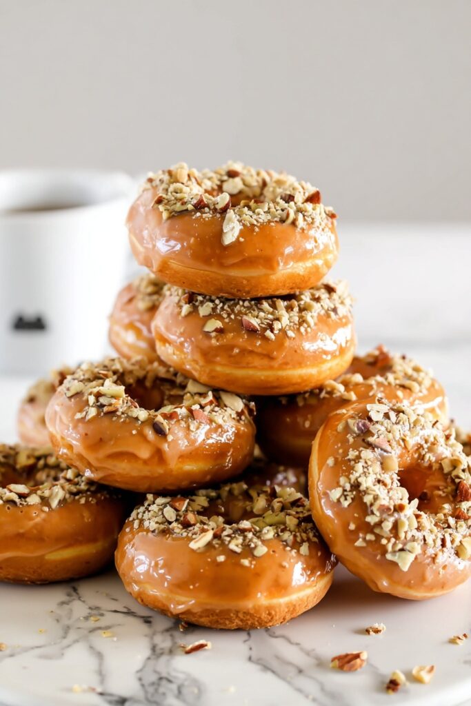Pumpkin Donuts with Bourbon Caramel Glaze Recipe
