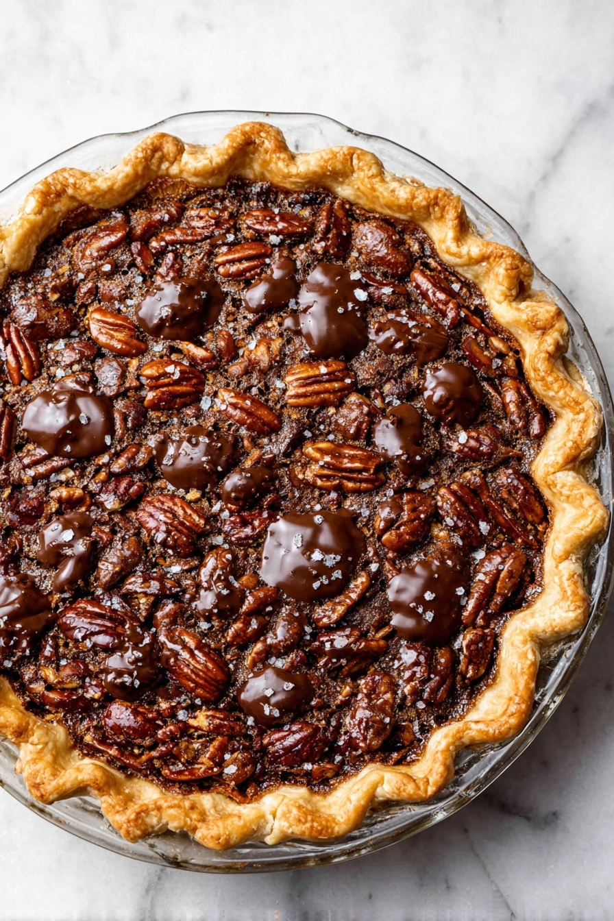 Dark Chocolate Pecan Pie Recipe - Serving