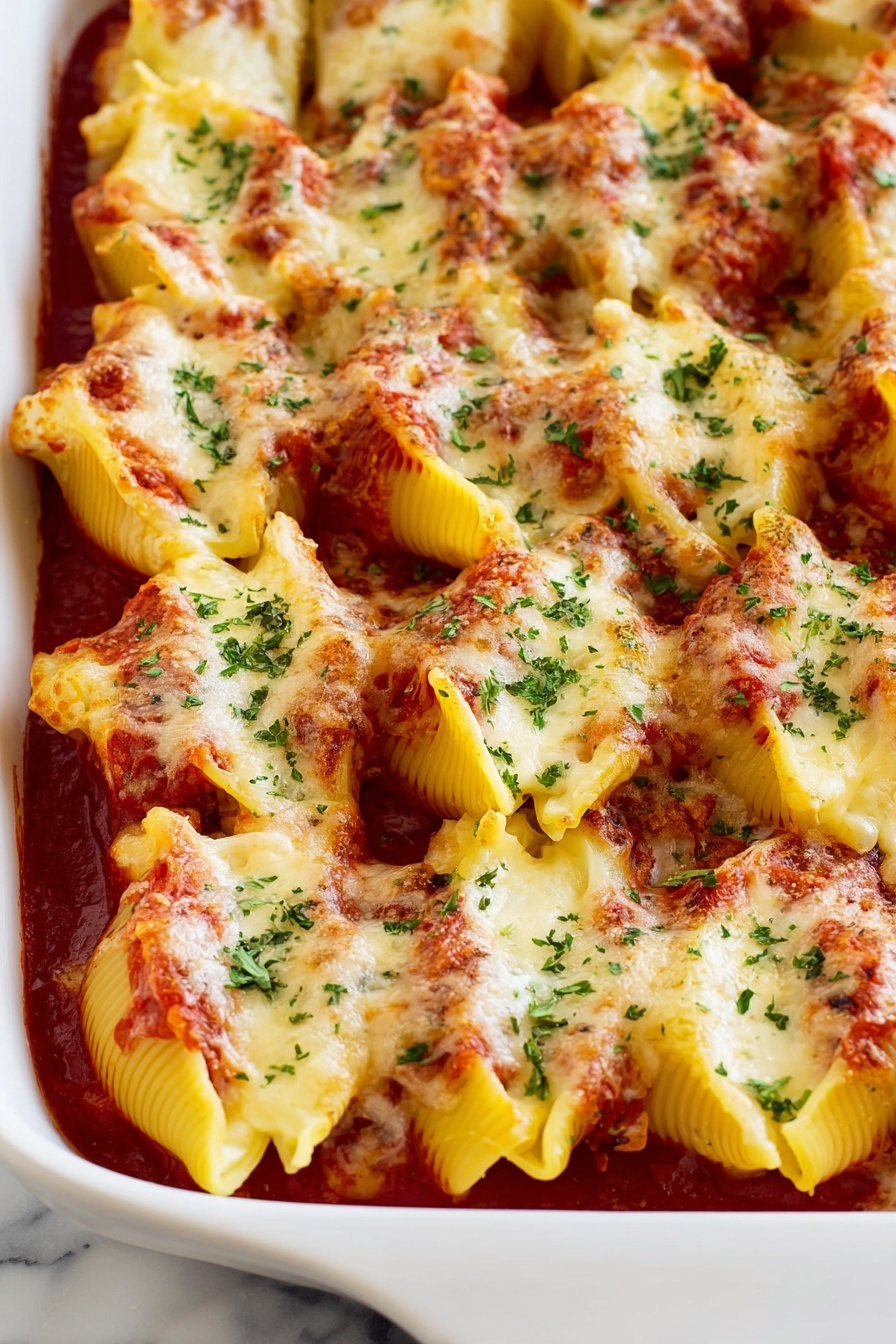 Stuffed Shells with Ricotta and Marinara Recipe - Serving