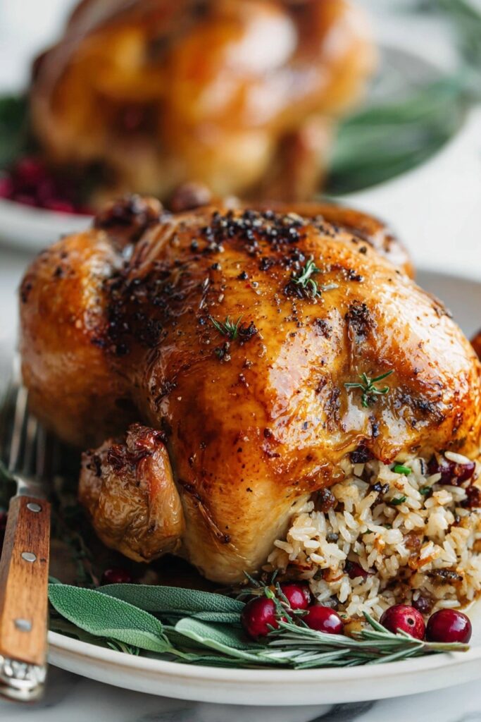 Cornish Hen with Apple Cranberry Stuffing Recipe
