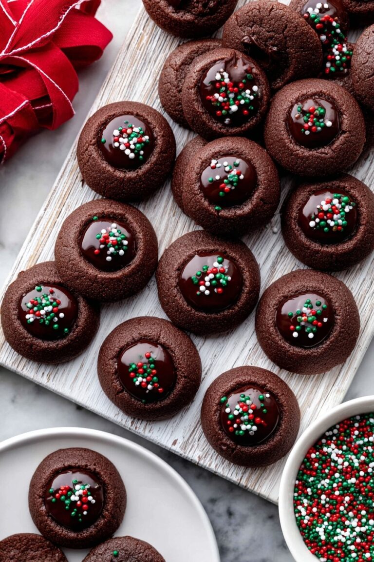 Chocolate Thumbprint Cookies with Ganache Recipe