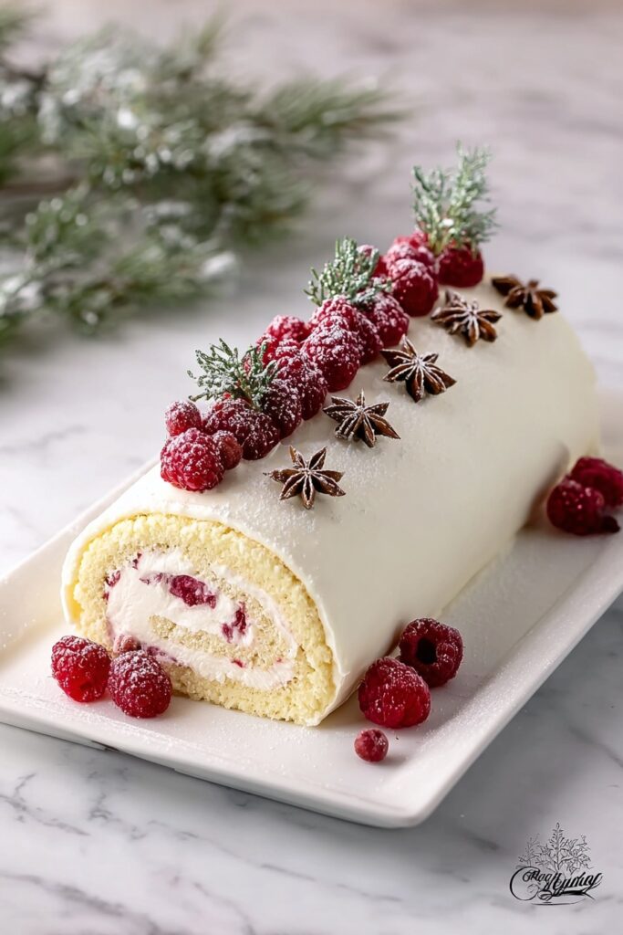 Christmas Raspberry Cake Roll Recipe