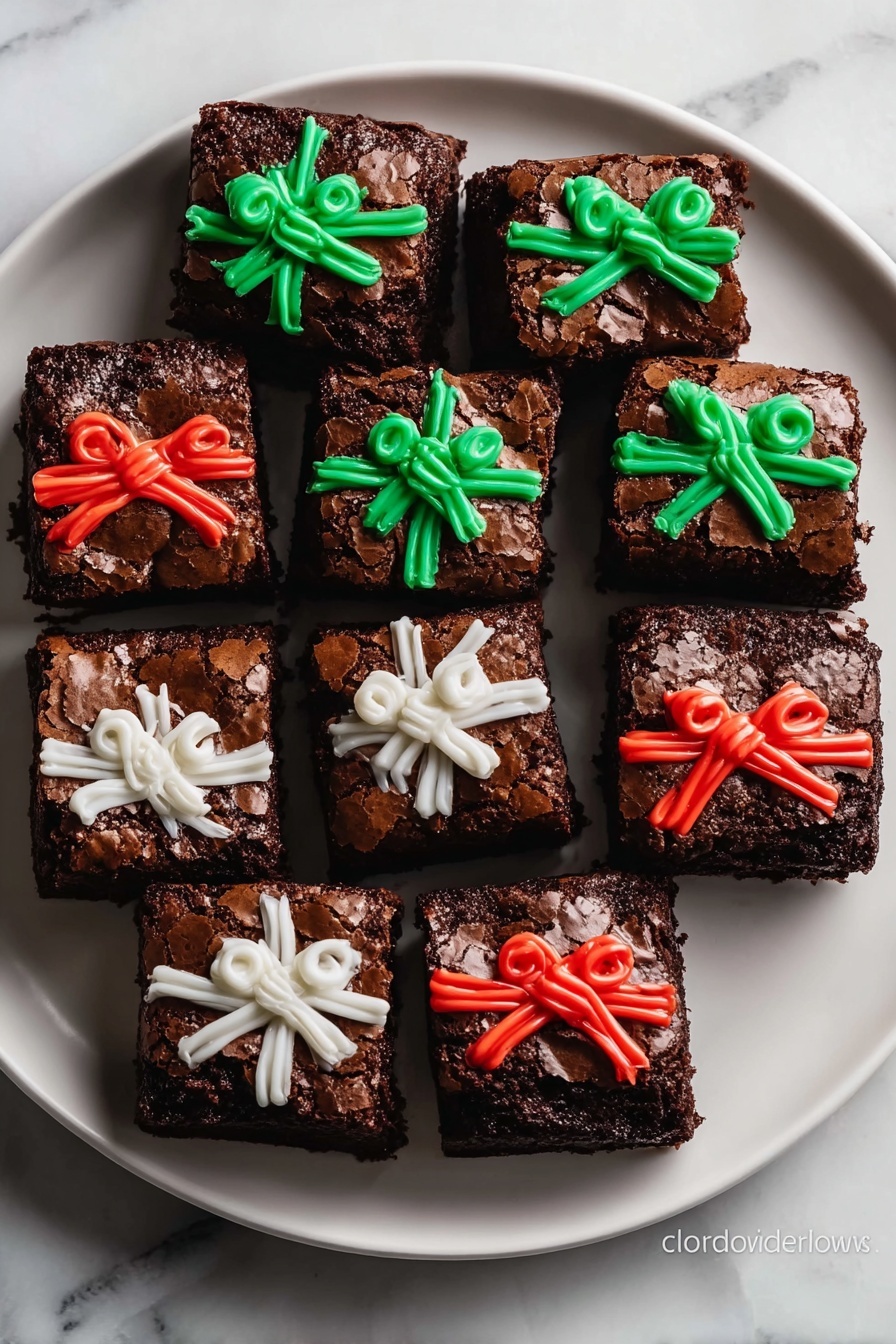 Festive Chocolate Brownie Gifts Recipe - Serving