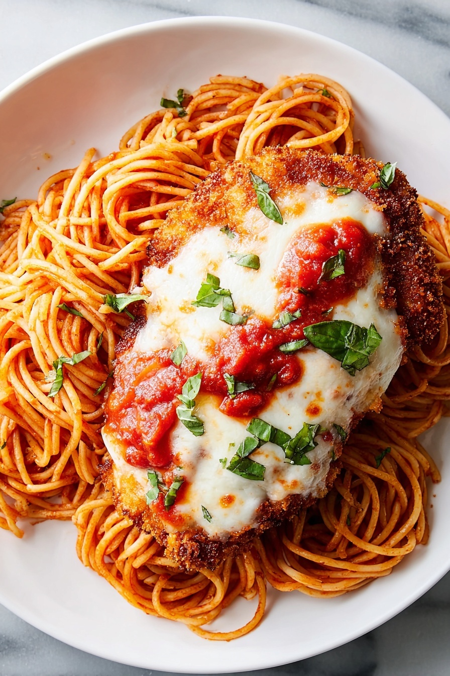 Easy Chicken Parmesan with Marinara Recipe - Serving