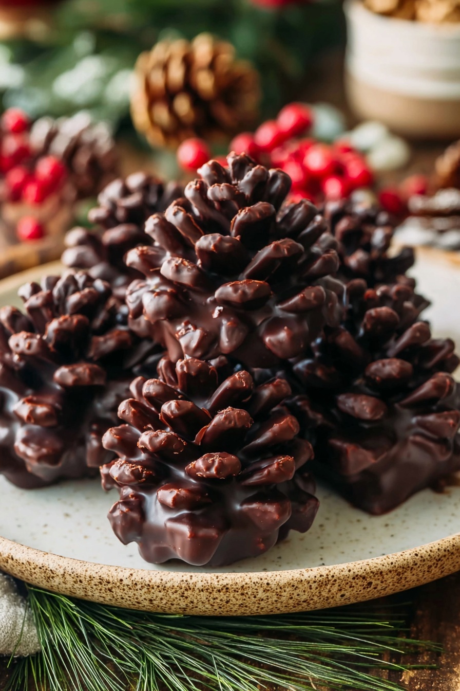 Viral Pine Cone Brownie Bites Recipe - Serving