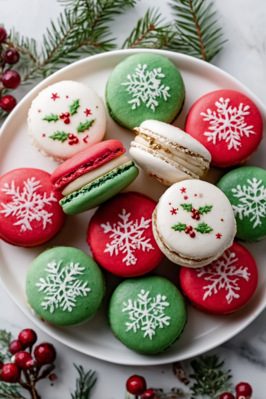 Festive Christmas Macarons Recipe - Serving
