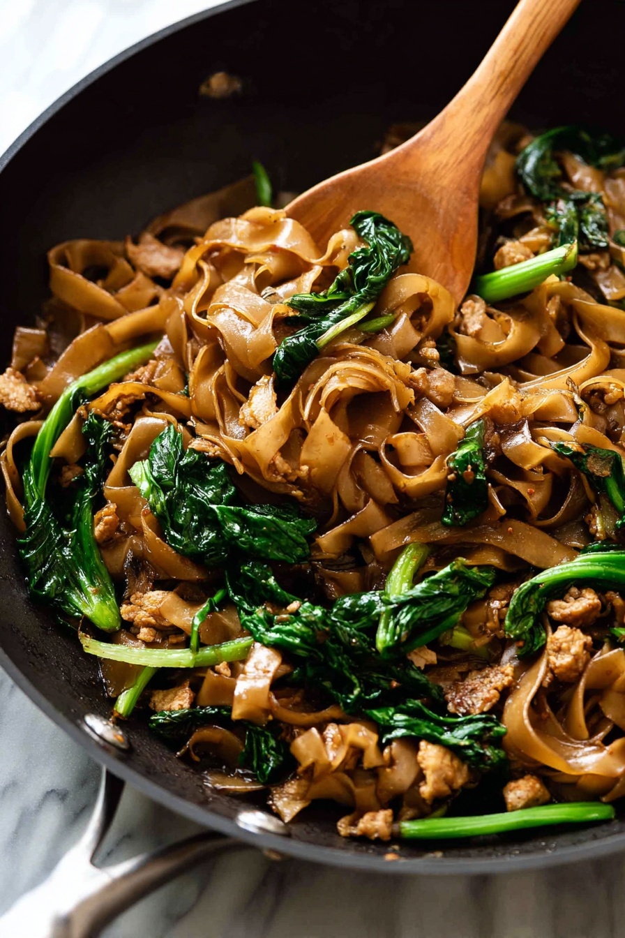 Pad See Ew Thai Noodles with Chicken Recipe - Serving