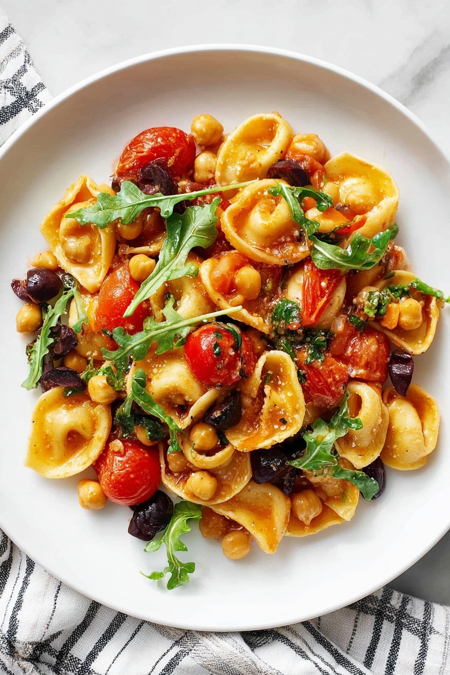 One Pan Orecchiette with Chickpeas and Tomatoes Recipe - Serving