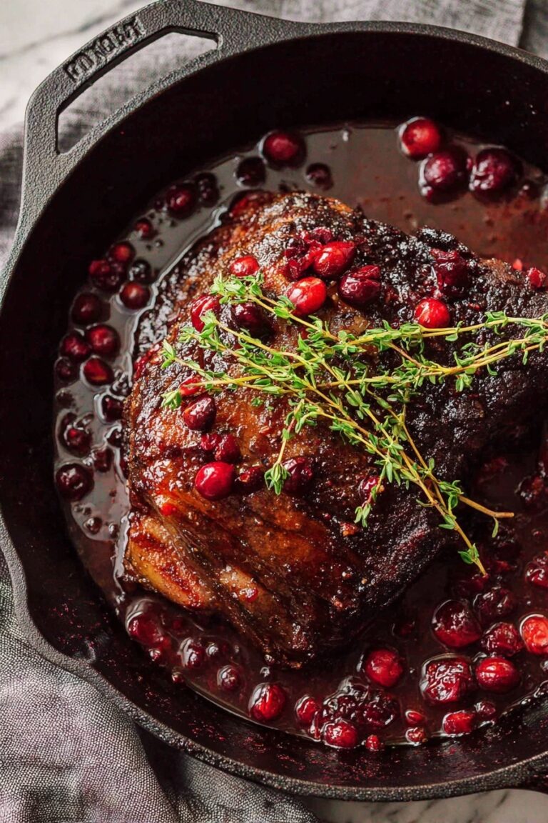 Cranberry Balsamic Roast Beef Recipe