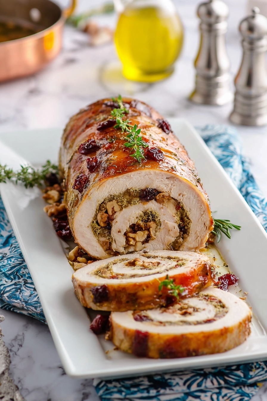 Apple Bacon Stuffed Pork Loin Recipe - Serving