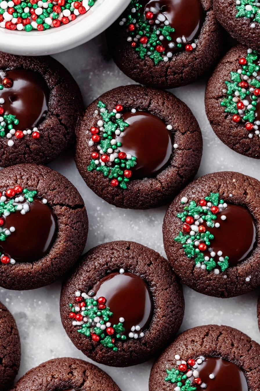 Chocolate Thumbprint Cookies with Ganache Recipe - Serving