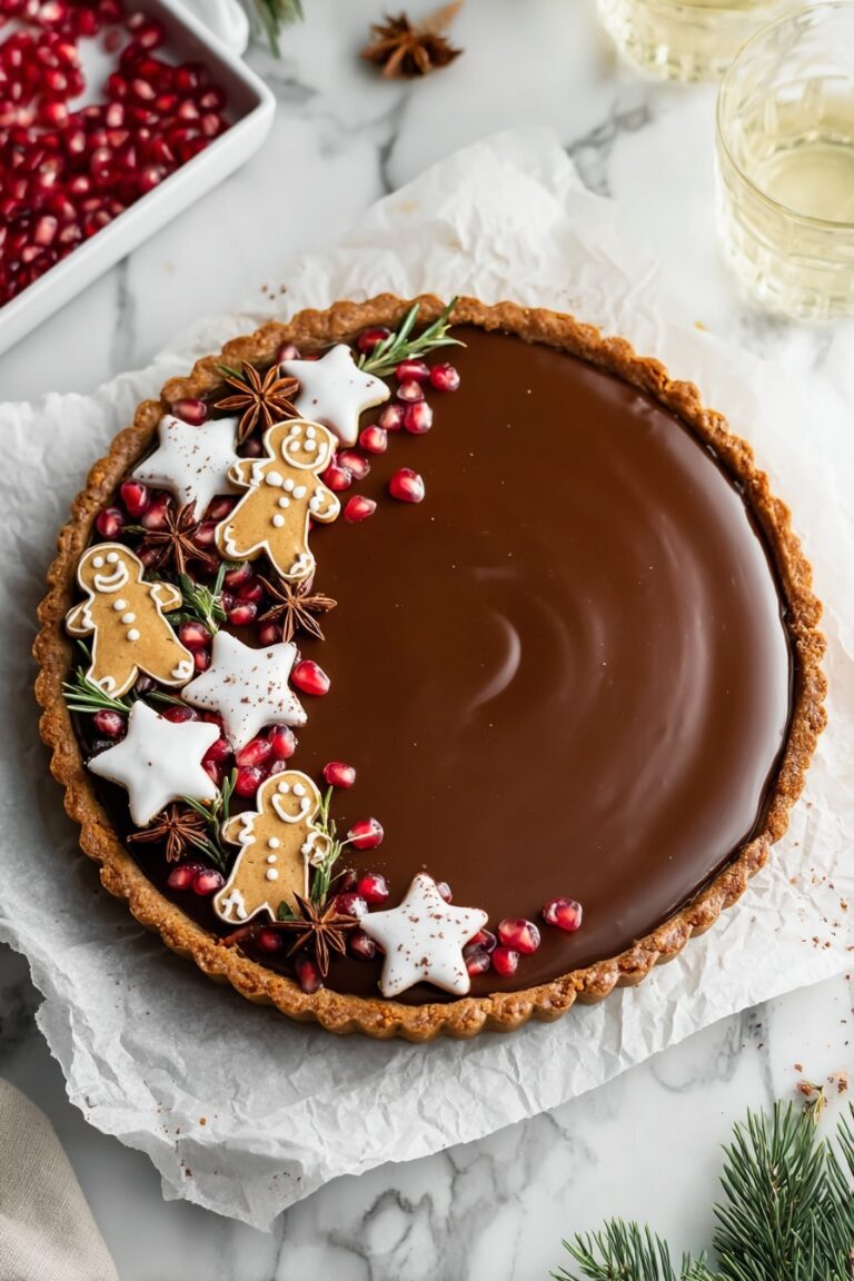 Vegan Gingerbread Chocolate Tart Recipe