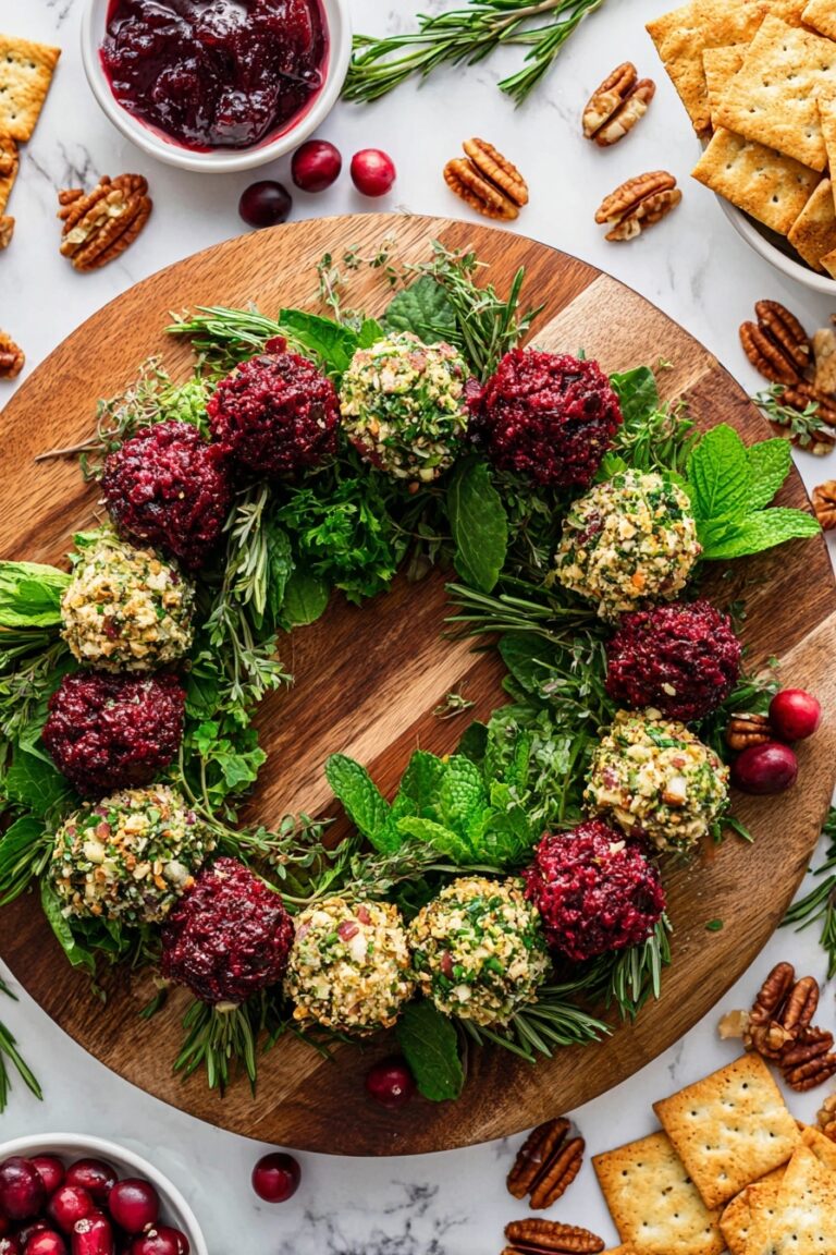 Cheese Ball Wreath Recipe