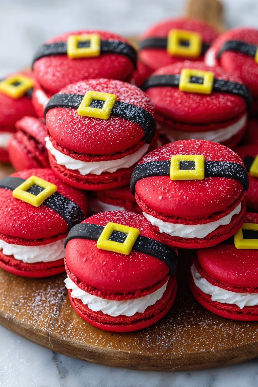 Santa Claus Macarons Recipe - Serving