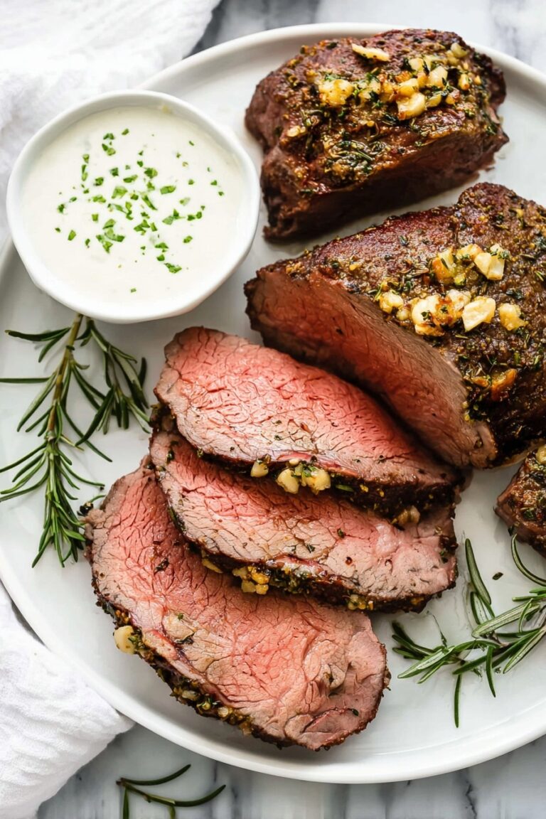 Herbed Garlic Butter Beef Tenderloin Recipe