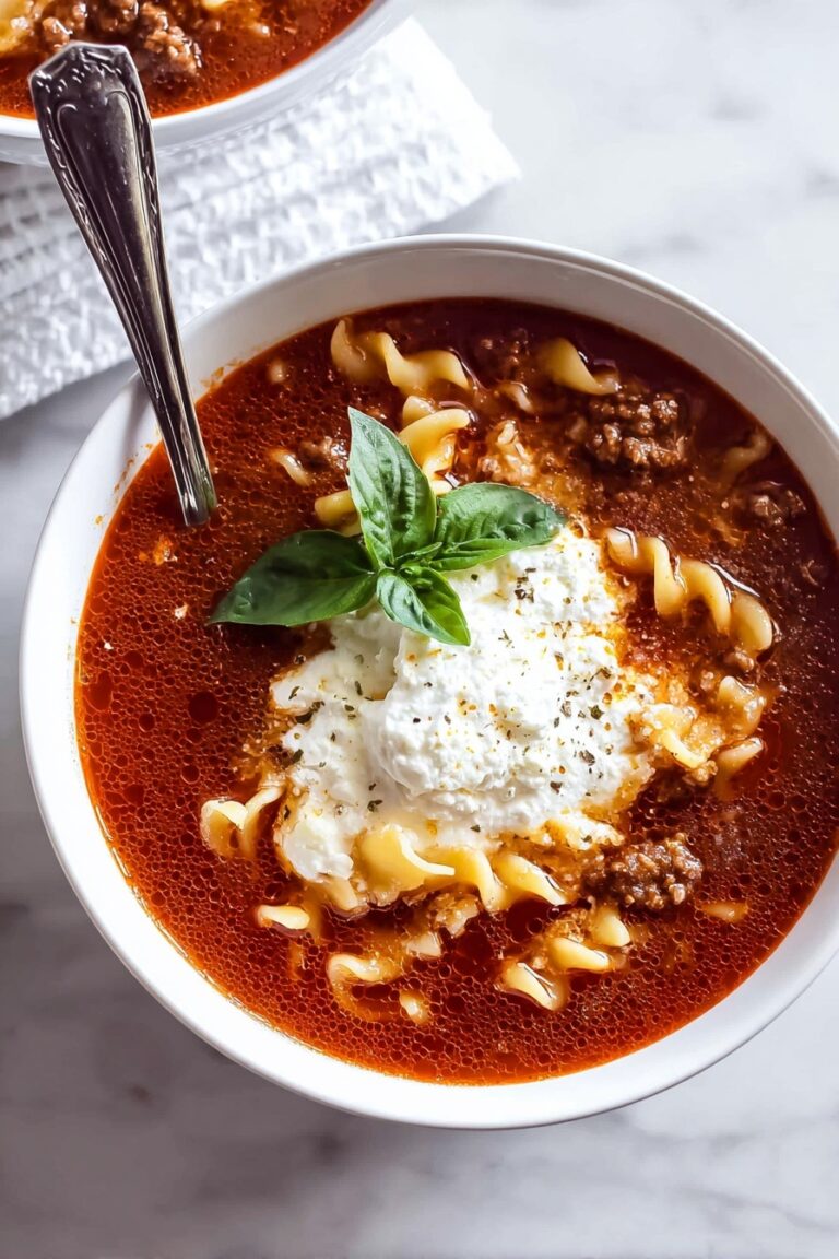 Hearty Lasagna Soup with Cheese Recipe