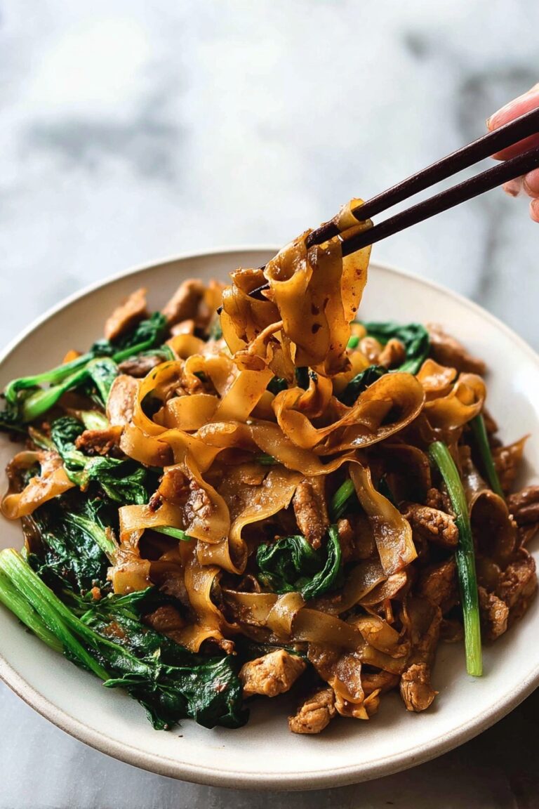 Pad See Ew Thai Noodles with Chicken Recipe
