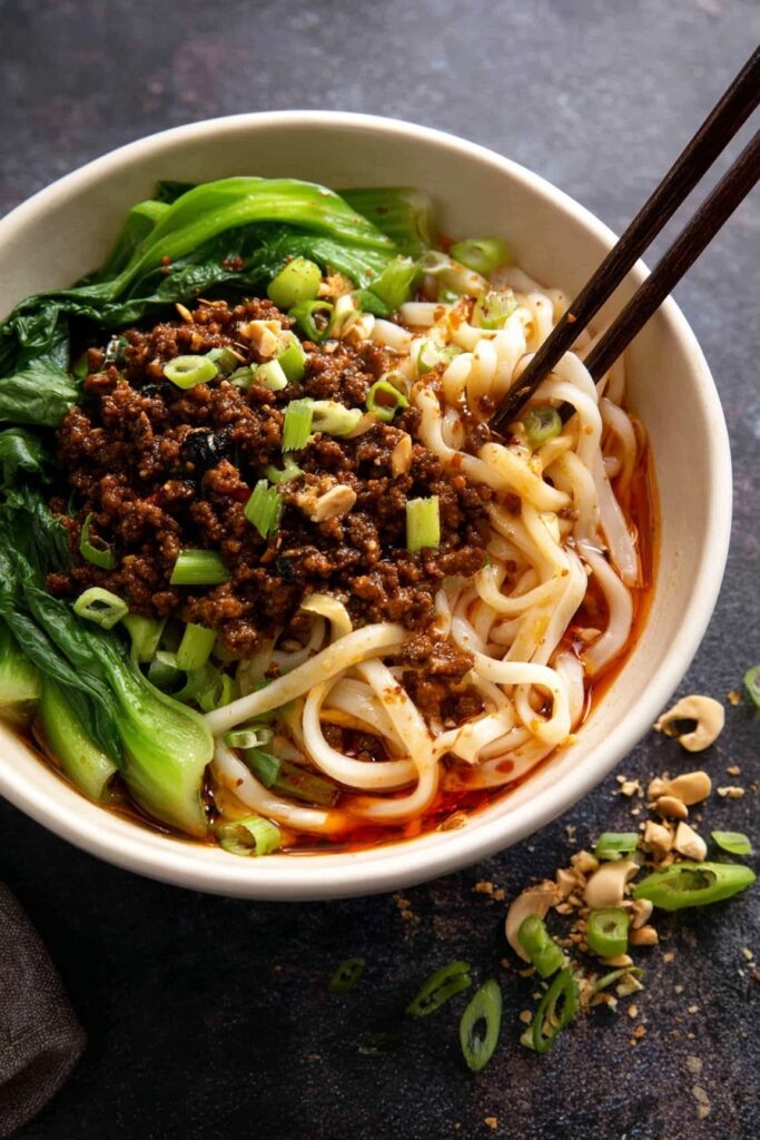 Authentic Dan Dan Noodles with Pork and Sesame Recipe