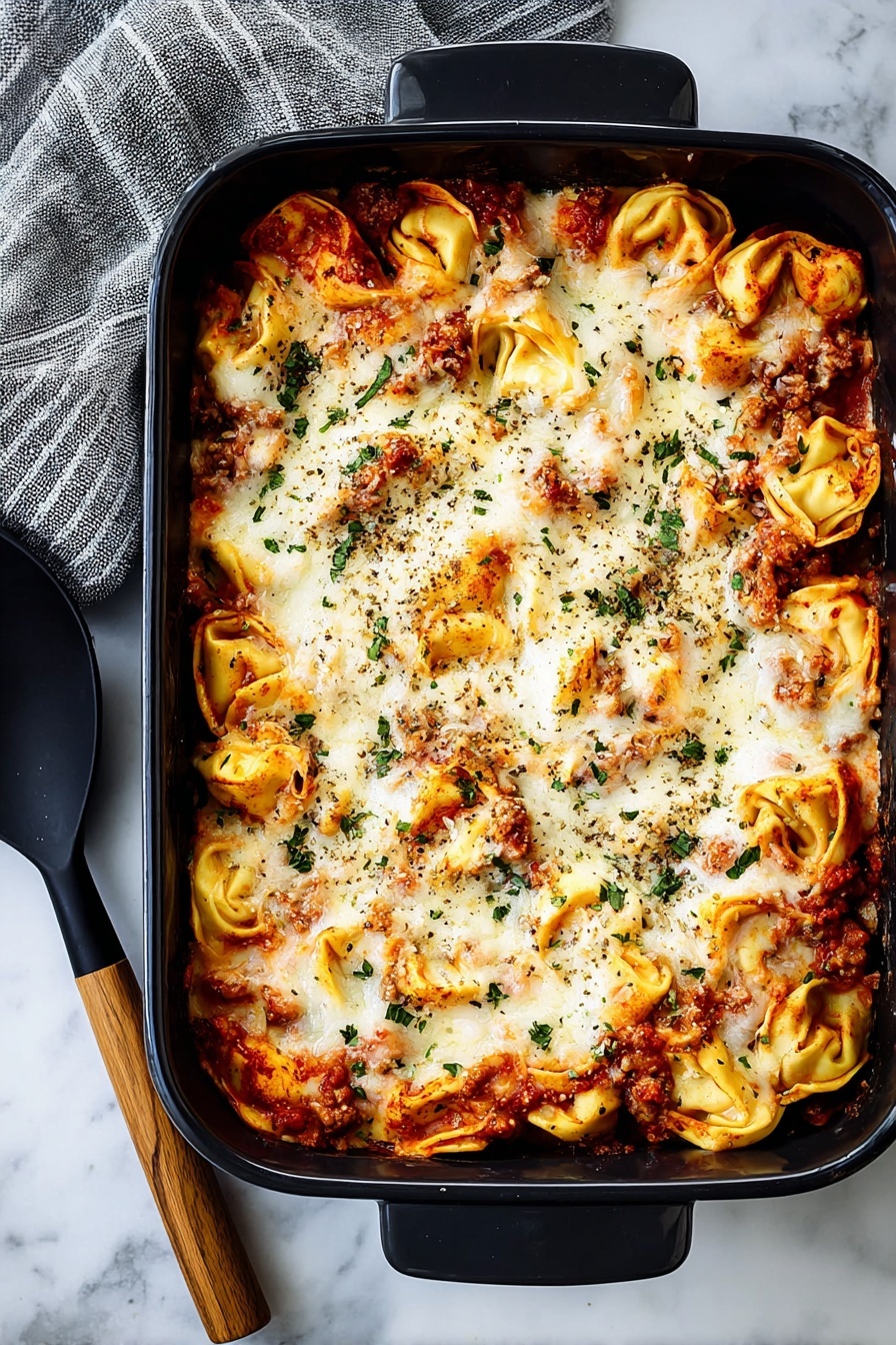 Baked Tortellini Casserole with Cheese Recipe - Serving