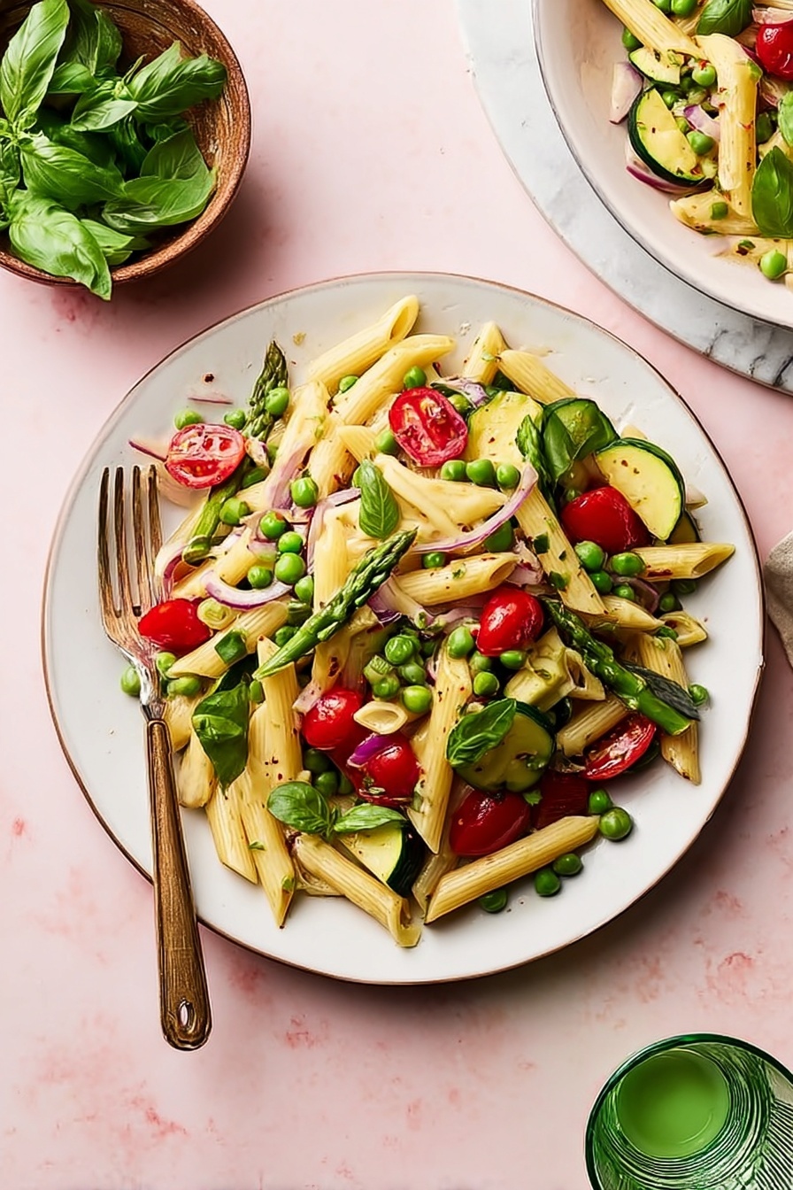 Vegetable Pasta Primavera Recipe - Serving