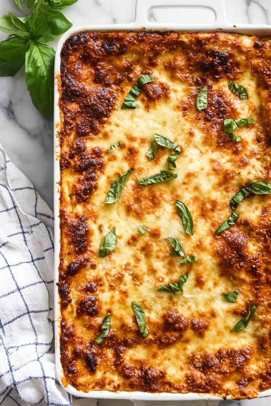 Easy Beef Lasagna with Cheese Sauce Recipe - Serving