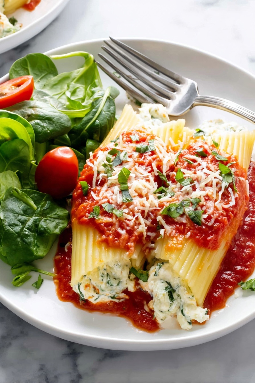 Cheese Manicotti Recipe - Serving