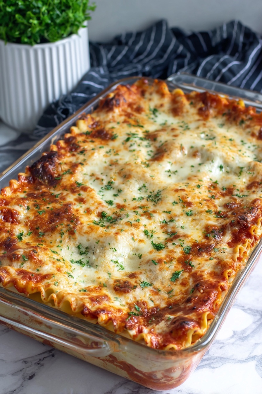 Chicken Alfredo Lasagna with Spinach Recipe - Serving