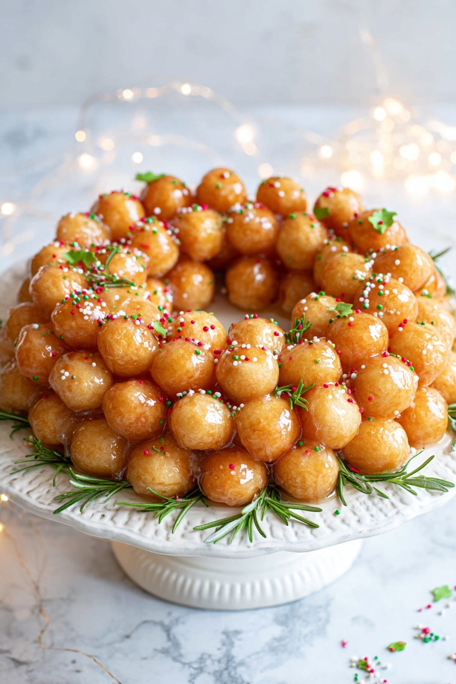 Italian Honey Balls (Struffoli) Recipe - Serving